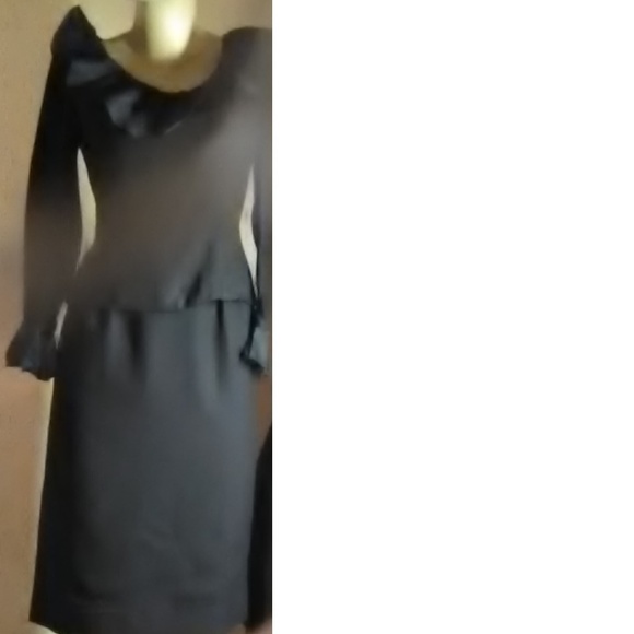 Gale Mitchell Vintage Black 2 Pc Dress Size 8 - Picture 2 of 8